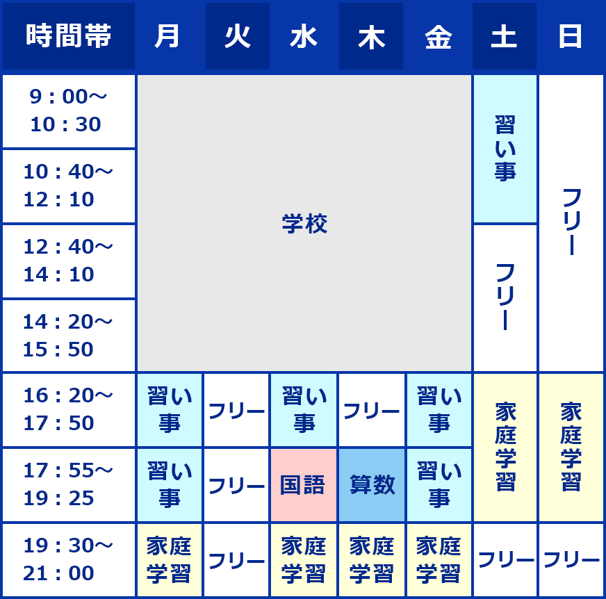 スケジュールのカレンダー