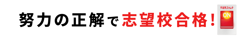 努力の正解で志望校合格！