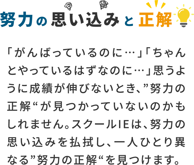 努力の思い込みと正解