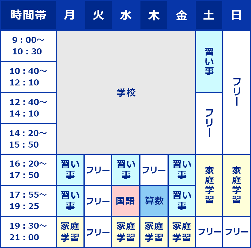 スケジュールのカレンダー