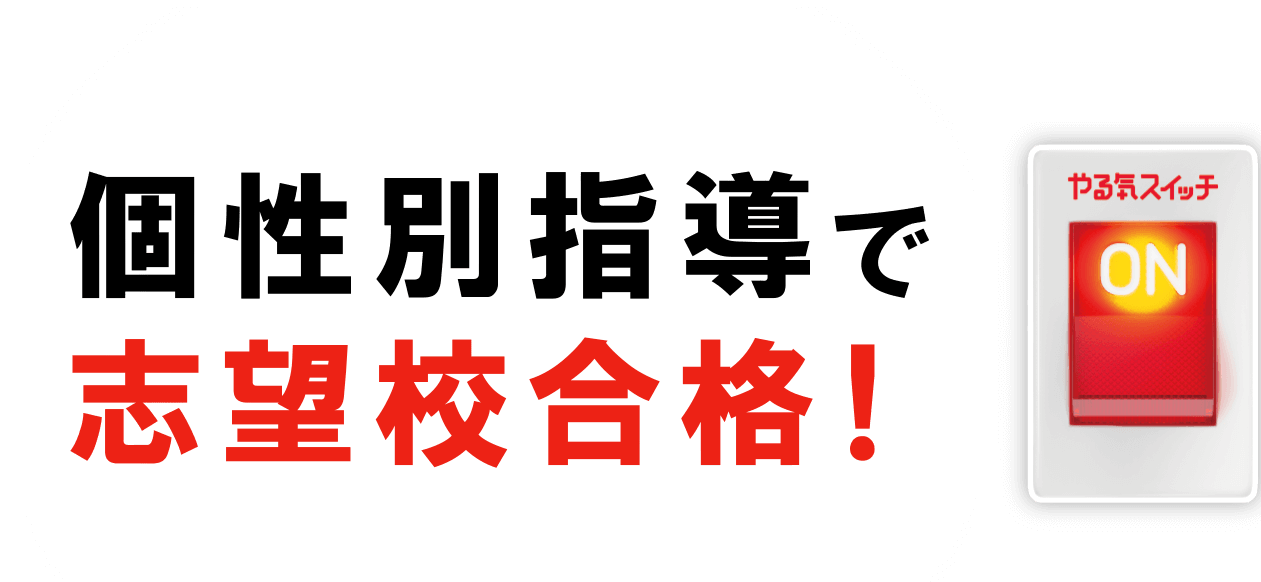 個性別指導で志望校合格!