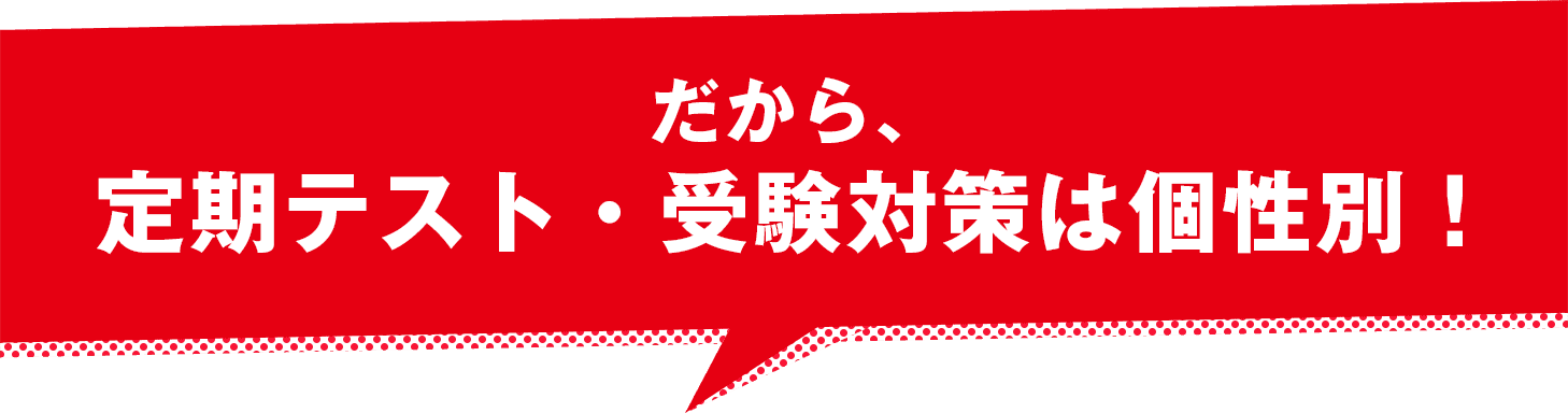 だから、定期テスト・受験対策は個性別！