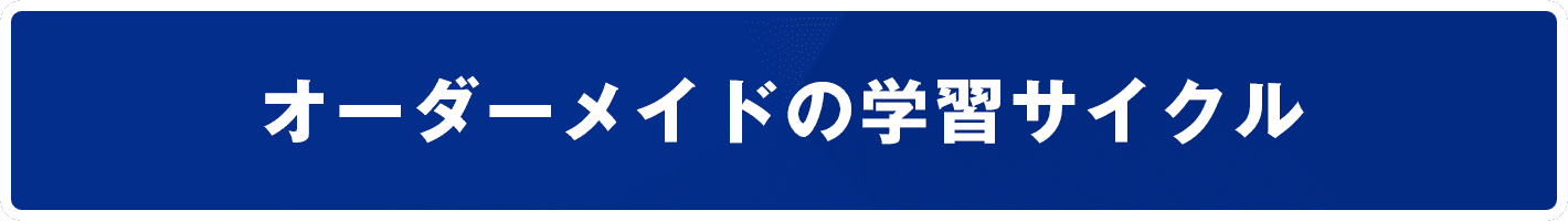 オーダーメイドの学習サイクル