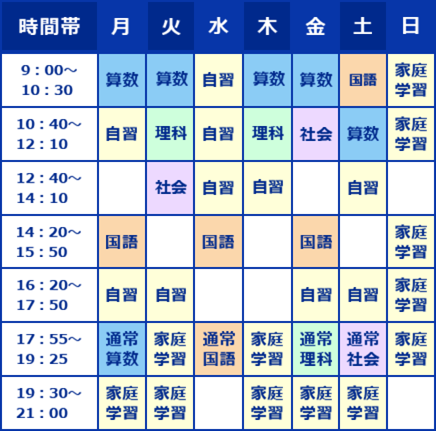 スケジュールのカレンダー