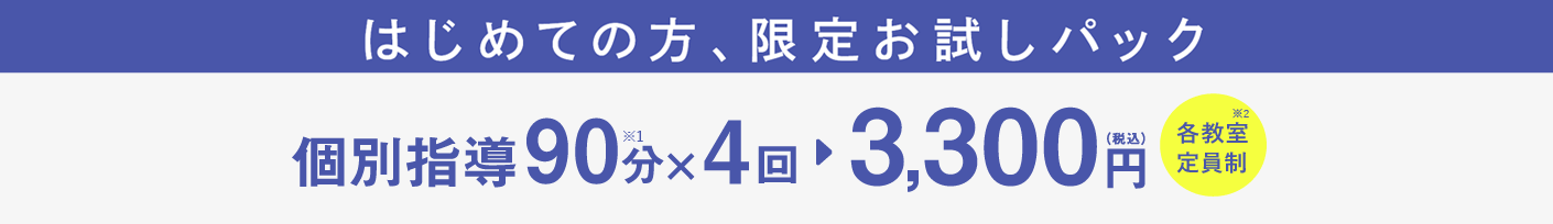 個別指導 90 分 ×4 回
