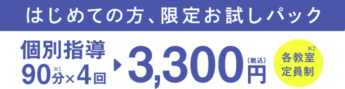 個別指導 90 分 ×4 回