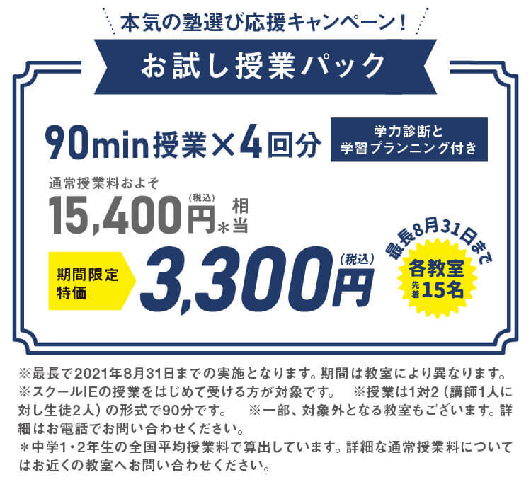 21年度夏期講習 個別指導 学習塾 やる気スイッチのスクールie 21年度夏期講習 個別指導 学習塾 やる気スイッチのスクールie