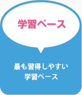 学習ペース お子さまが最も習得しやすい学習ペース