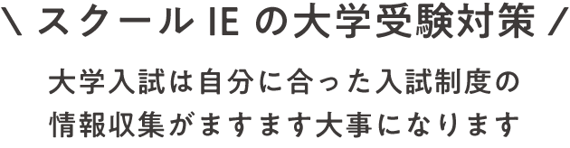 スクールIEの大学受験対策