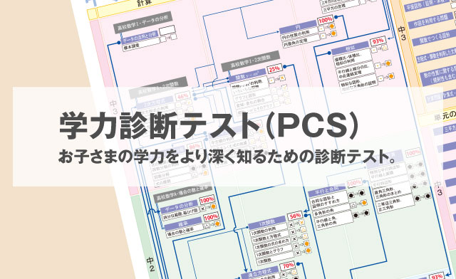 学力診断テスト（PCS）お子さまの学力をより深く知るための診断テスト。