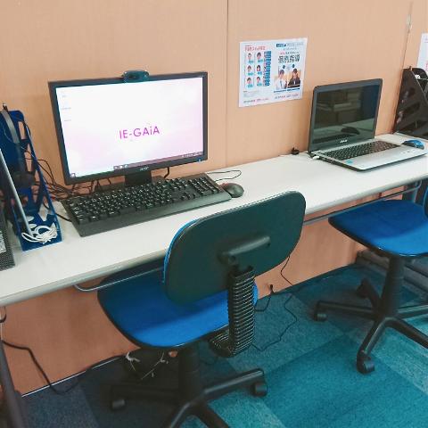 落ち着いて学習できるGAIAブースです！