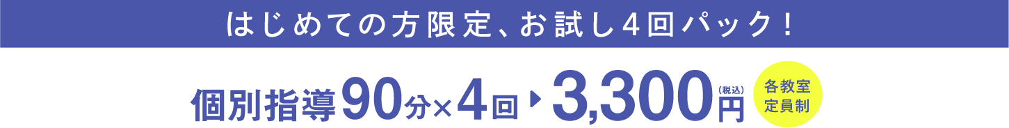 個別指導 90 分 ×4 回